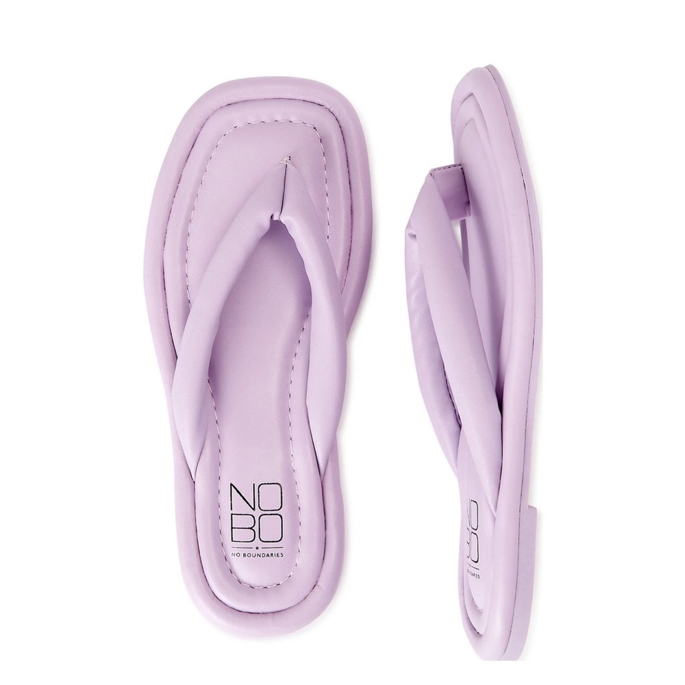 Lavender- Puffy Flip Flops from No Boundaries